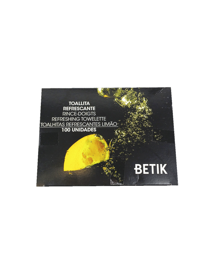 Toallitas refrescantes Limón crepé  60X80 mm. 100 UN.