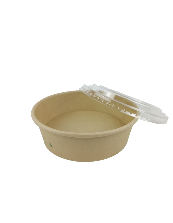 Ensaladera Kraft 500 CC. con tapa RPET. Pack 25 Unid.