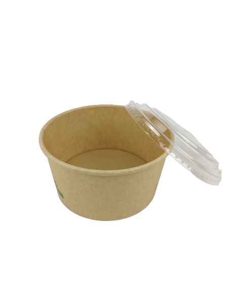 Ensaladera Kraft 1000 CC. con tapa RPET. Pack 25 Unid.