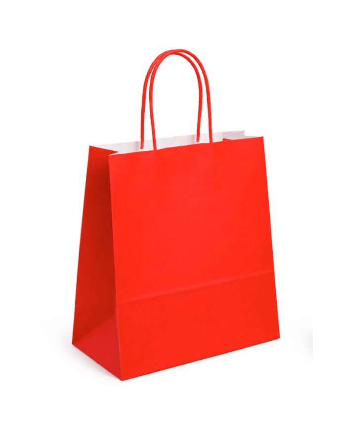 Bolsa asa retorcida 18x8x24 cm. Varios colores. 25 uds