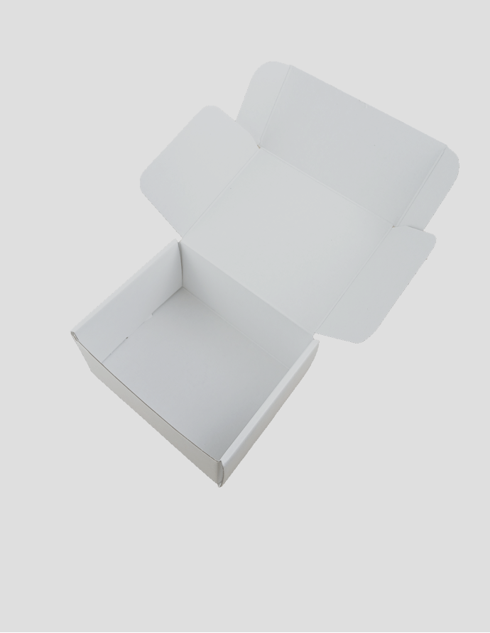 Caja aut. Kraft blanco 485g.155X120X80mm.10U