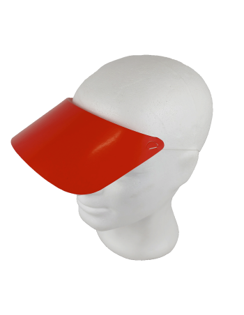 Visera cartón con elástico. Color Rojo
