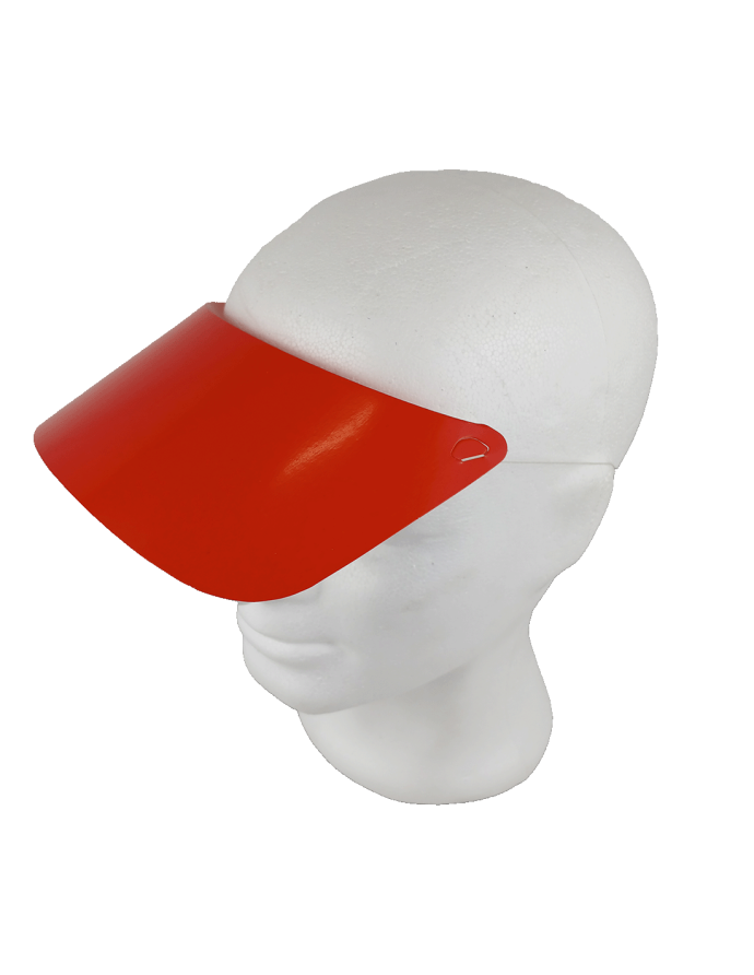 Visera cartón con elástico. Color Rojo