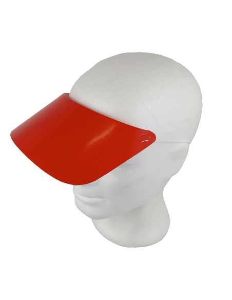 Visera cartón con elástico. Color Rojo