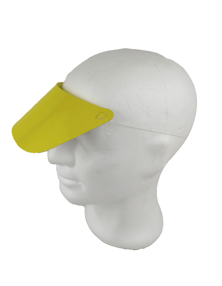 Visera cartón con elástico. Color Amarillo