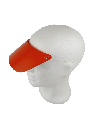 Visera cartón con elástico. Color Naranja