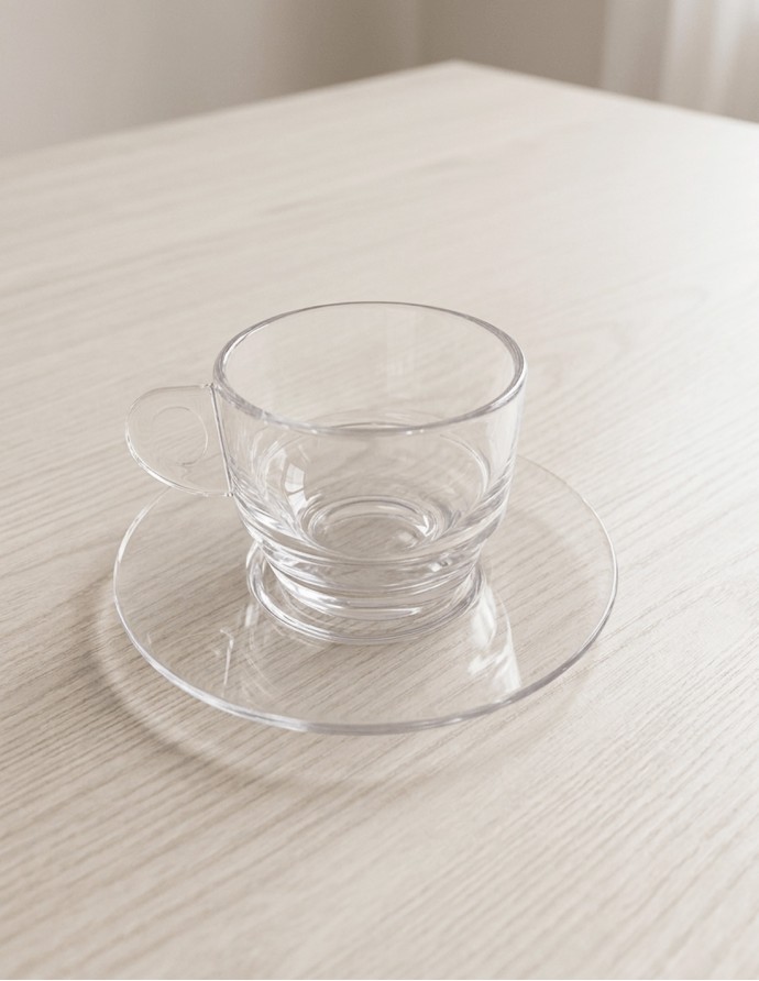 Taza Capuccino  Transparente 160 CC. 'Sun' 6 Unid.