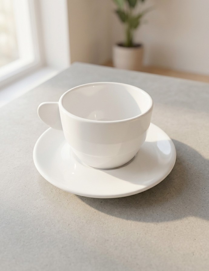 Taza capuccino Blanco 160 CC. 6 Unid.