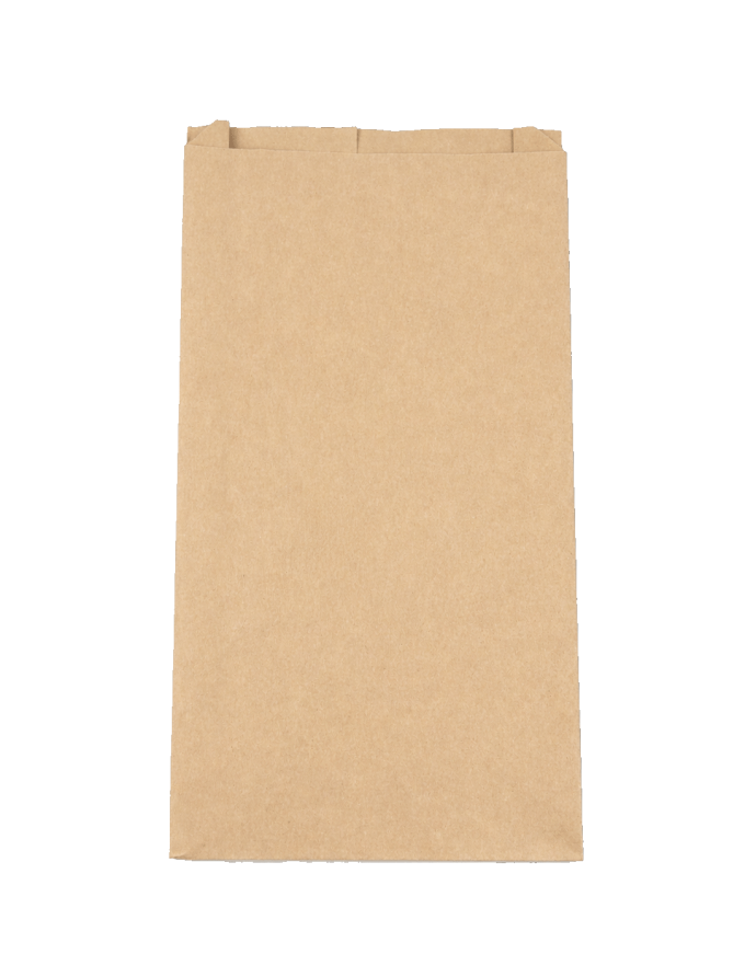 Bolsa papel reciclado Nat. 70g 24x6x42cm. 100Unid