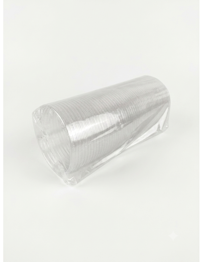 Tapa rPET Plana Strawless Ø95 mm Transparente – Pack 50 Unidades