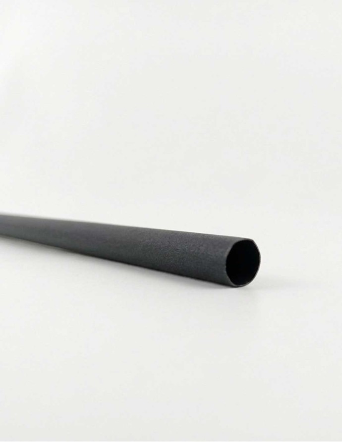 Caña recta fibra vegetal Madera C/Negro 8X23cm.1.000 Unid