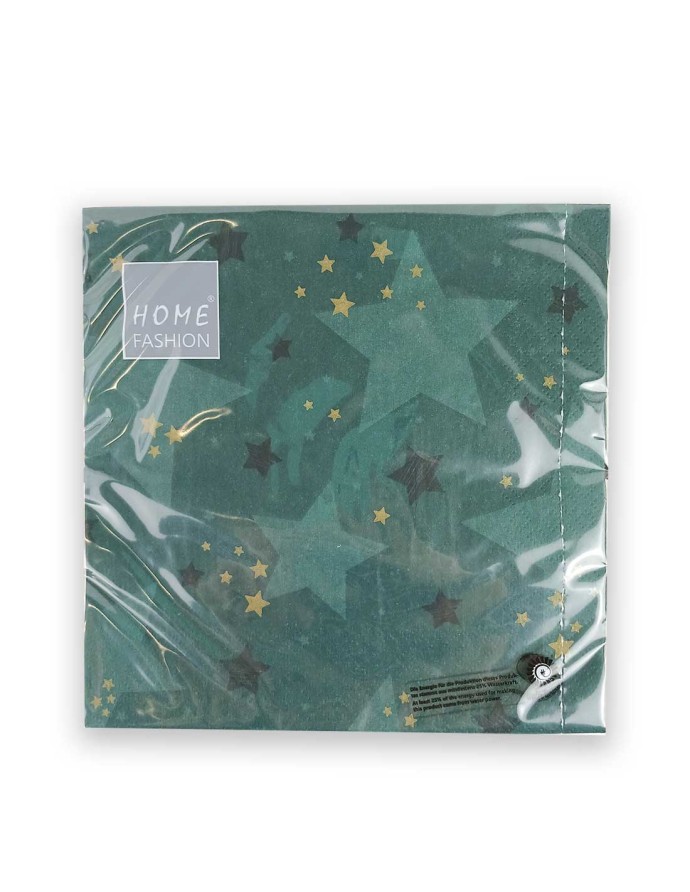 20 Servillletas Starshine Color Verde. 33X33 cm