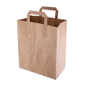 bolsas con alsa plana de papel