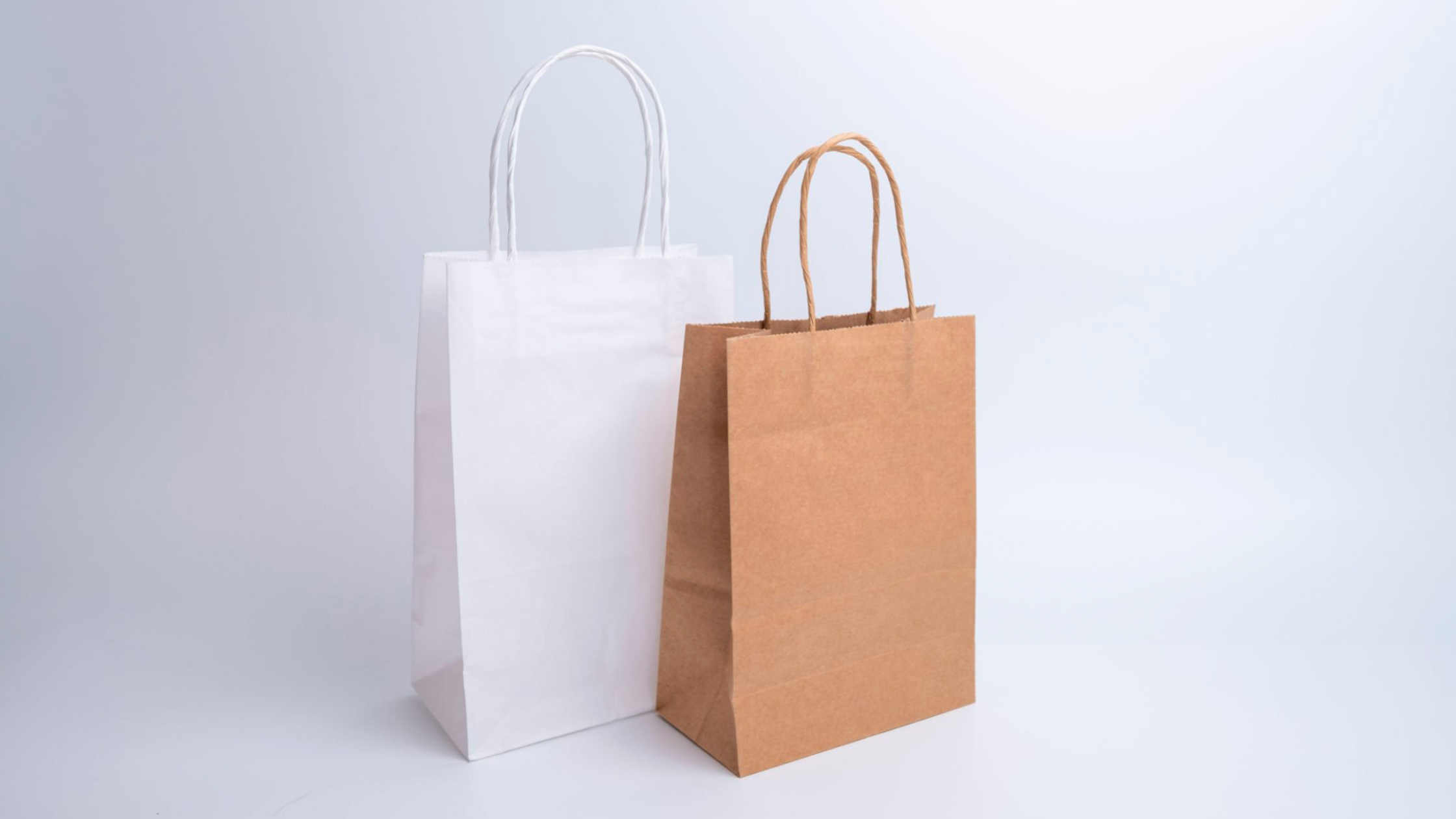 ¡Novedad en La bolsera!  Nuevas bolsas de papel recicladas con asa retorcida y promoción en personalización